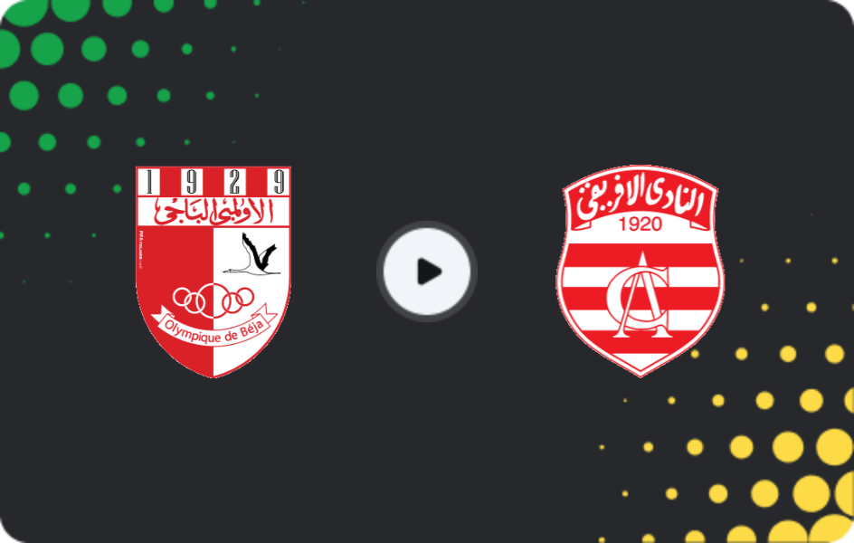 Where to watch Olympique Béja — Club Africain, Ligue 1, 23.11.2025