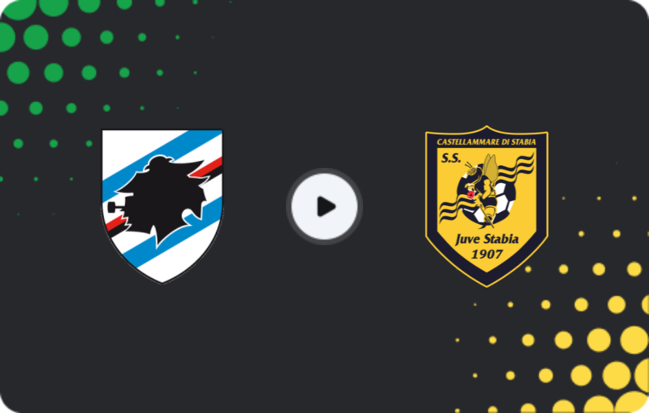 Where to watch Sampdoria — Juve Stabia, Serie B, 24.11.2025