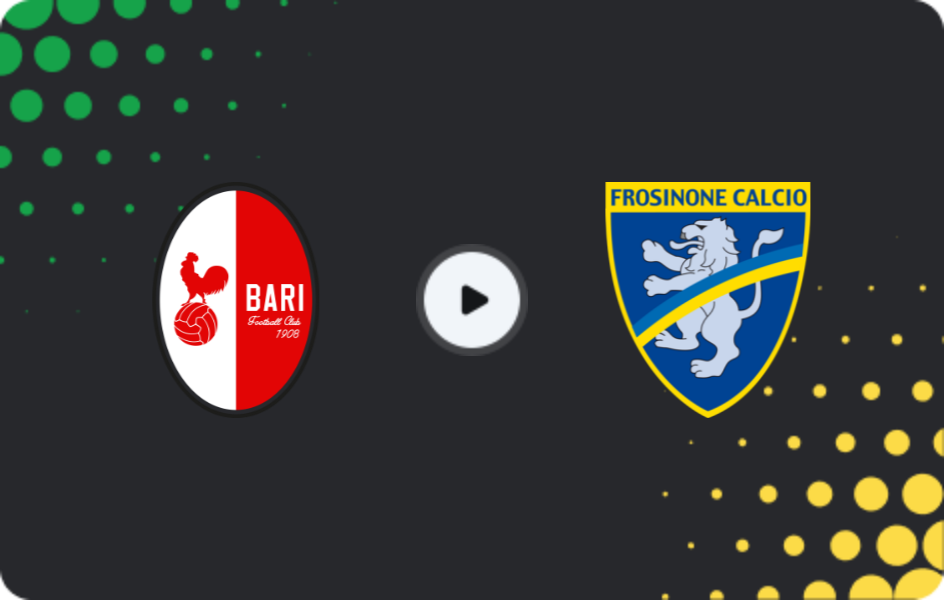 Where to watch Bari — Frosinone, Serie B, 22.11.2025