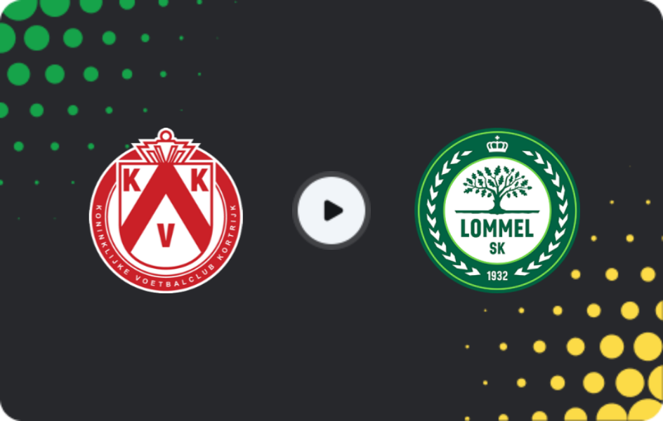 Where to watch Kortrijk — Lommel United, Challenger Pro League, 22.11.2025