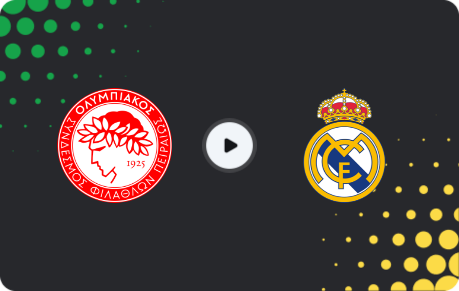 Where to watch Olympiakos U19 — Real Madrid U19, UEFA Youth League, 26.11.2025