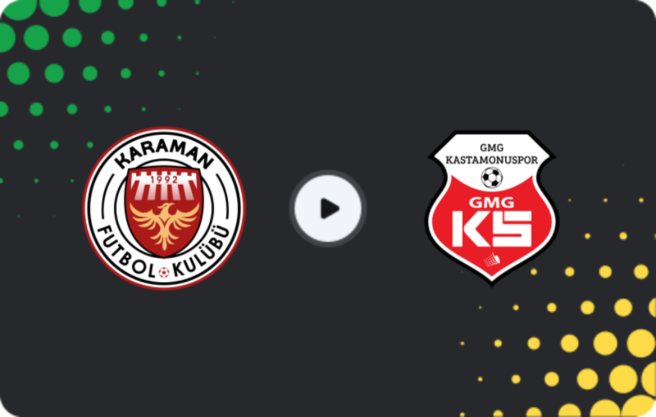 Where to watch Karaman FK — Kastamonuspor, 2. Lig, 12.12.2025