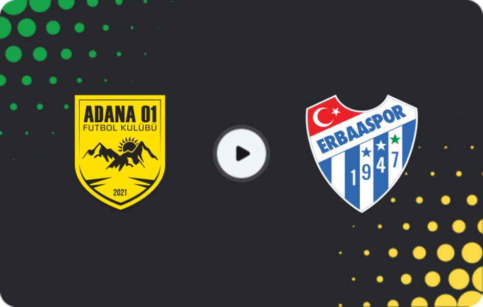 Where to watch Adana 01 FK — Erbaaspor, 2. Lig, 12.12.2025