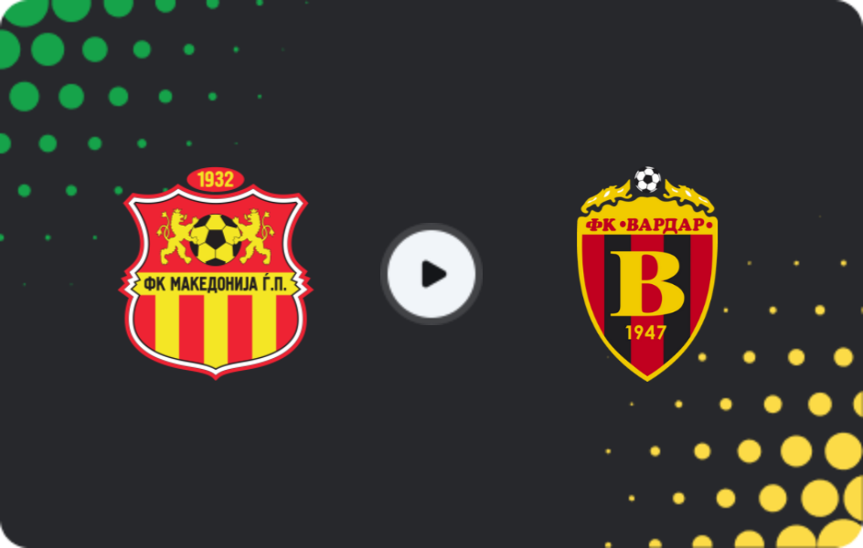 Where to watch Makedonija GjP — Vardar Skopje, First League, 30.11.2025