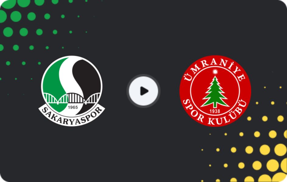 Where to watch Sakaryaspor — Ümraniyespor, TFF First League, 30.11.2025