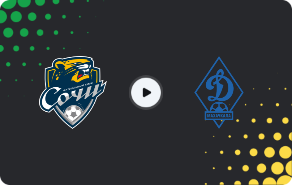 Where to watch FC Sochi — Dynamo Makhachkala, Premier League, 01.12.2025