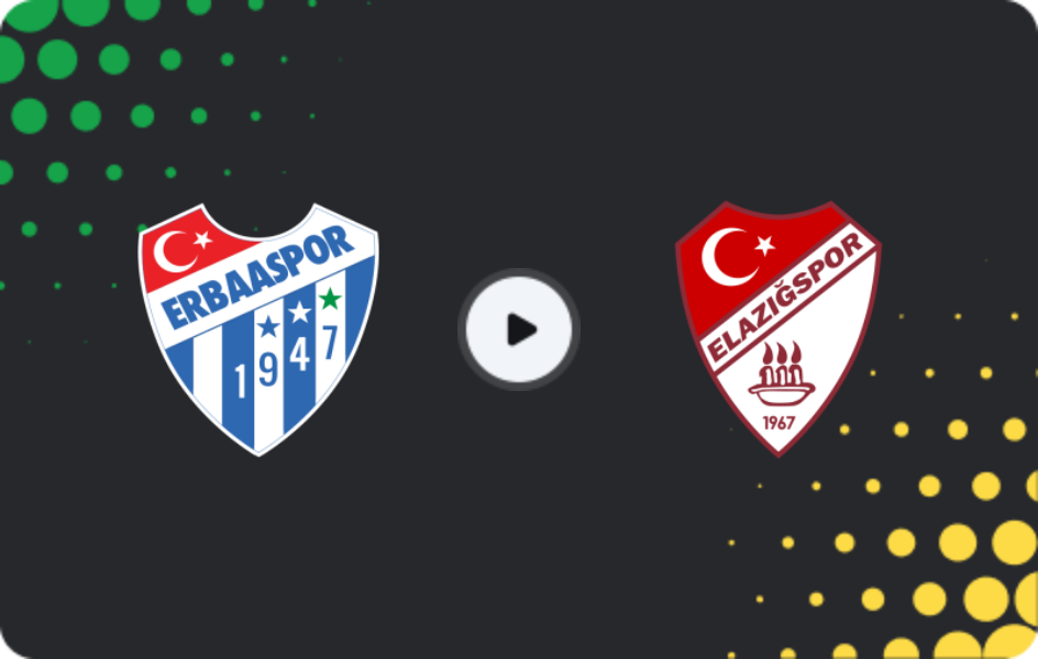 Where to watch Erbaaspor — Elazığspor, 2. Lig, 17.12.2025