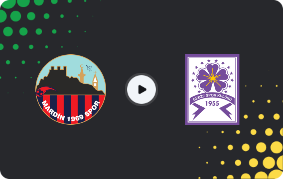 Where to watch Mardin 1969 — Güzide Gebze Spor, 2. Lig, 17.12.2025