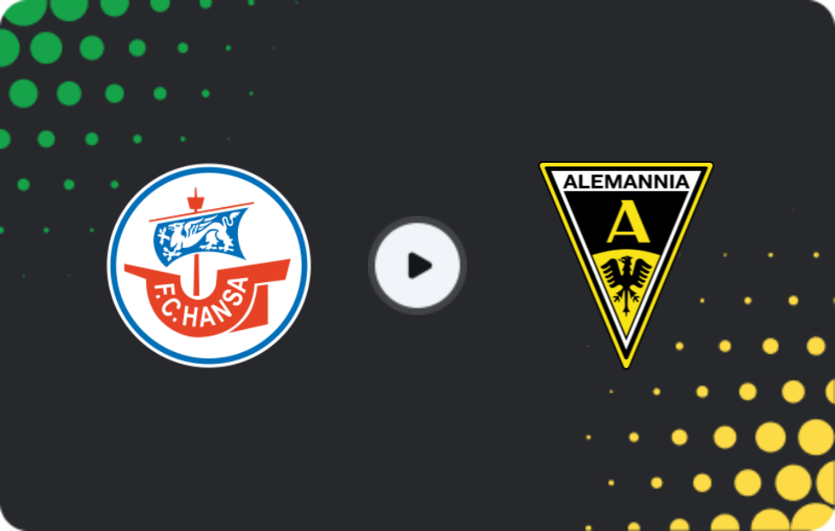 Where to watch Hansa Rostock — Alemannia Aachen, 3. Liga, 06.12.2025