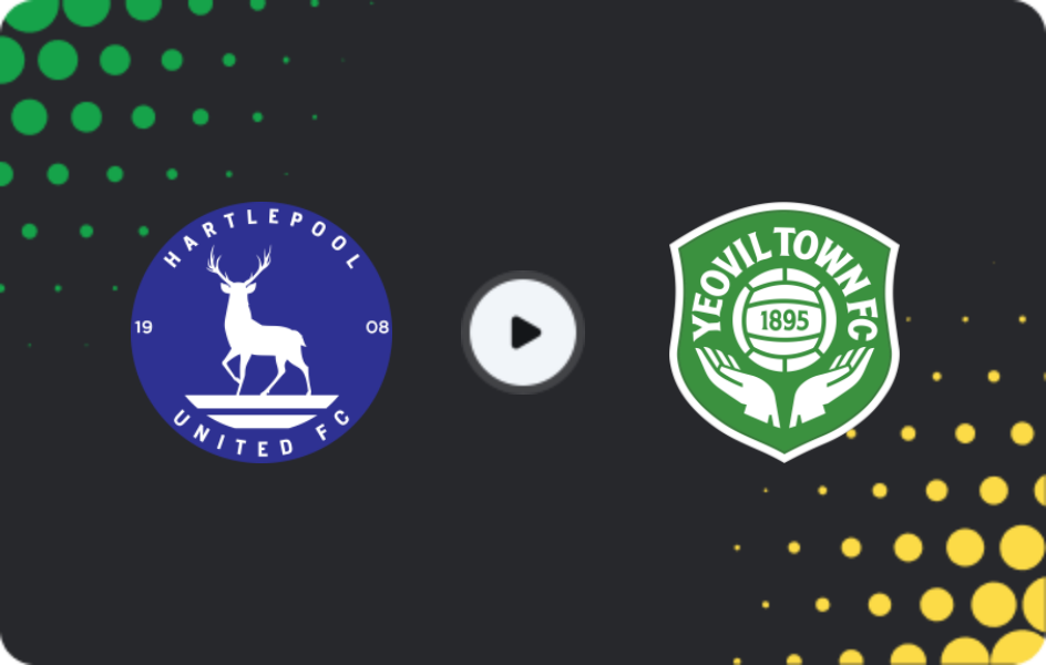 Where to watch Hartlepool United — Yeovil Town, National League, 06.12.2025