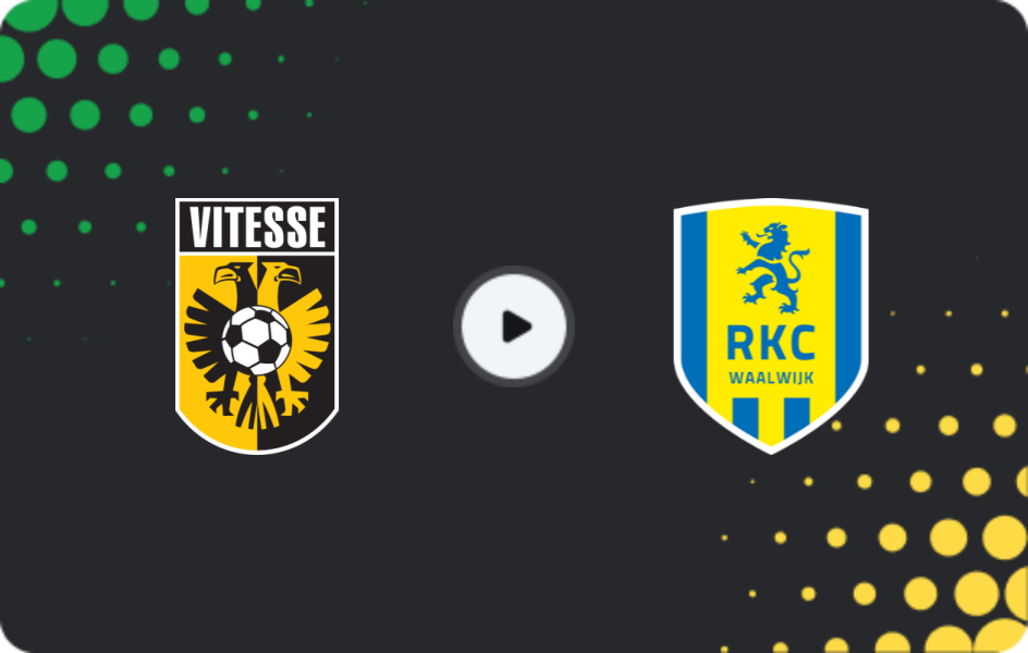 Where to watch Vitesse — Waalwijk, Eerste Divisie, 10.12.2025