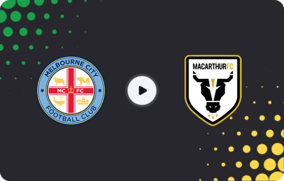 Where to watch Melbourne City — Macarthur, A-League, 23.12.2025