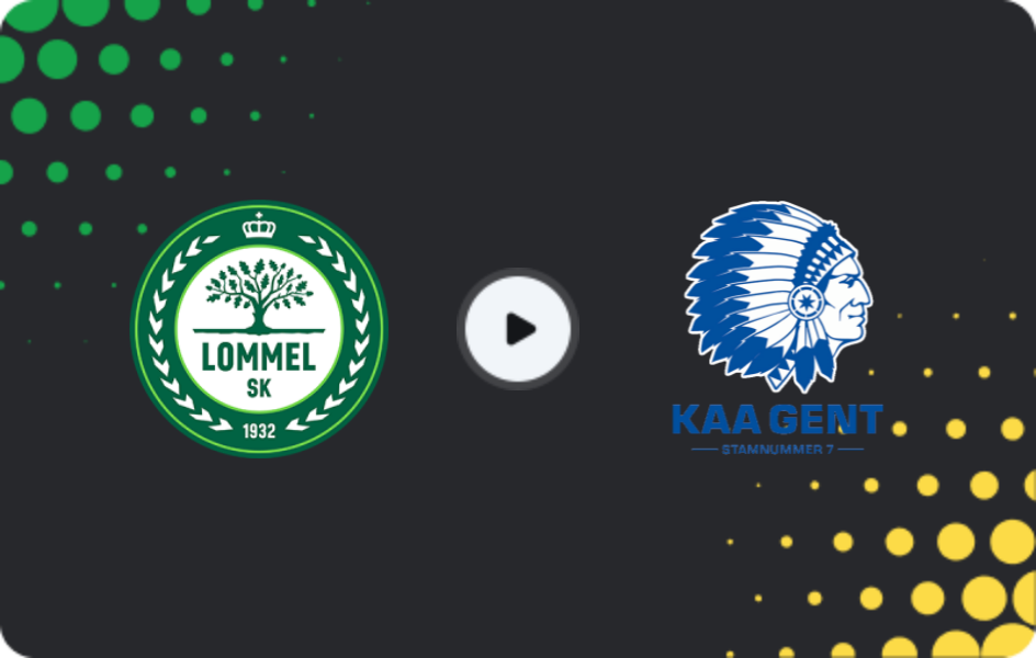 Where to watch Lommel United — KAA Gent II, Challenger Pro League, 12.12.2025