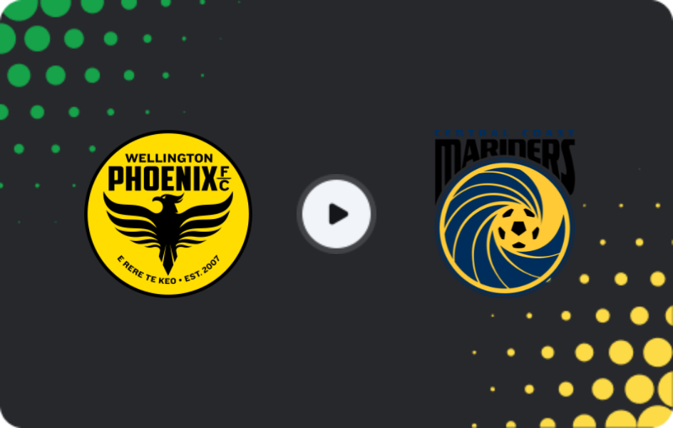 Where to watch Wellington Phoenix — Central Coast Mariners, A-League, 21.12.2025