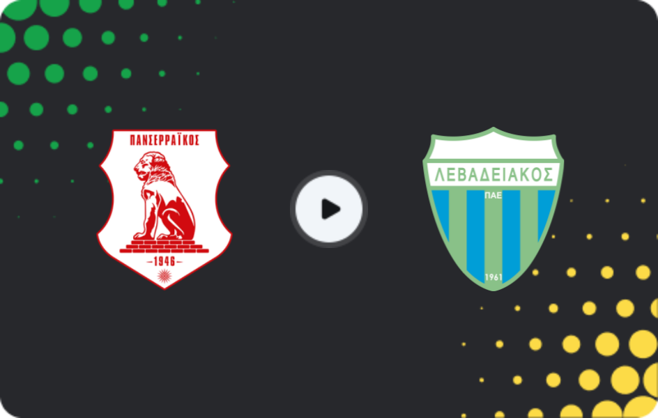 Where to watch Panserraikos — Levadiakos, Super League, 22.12.2025