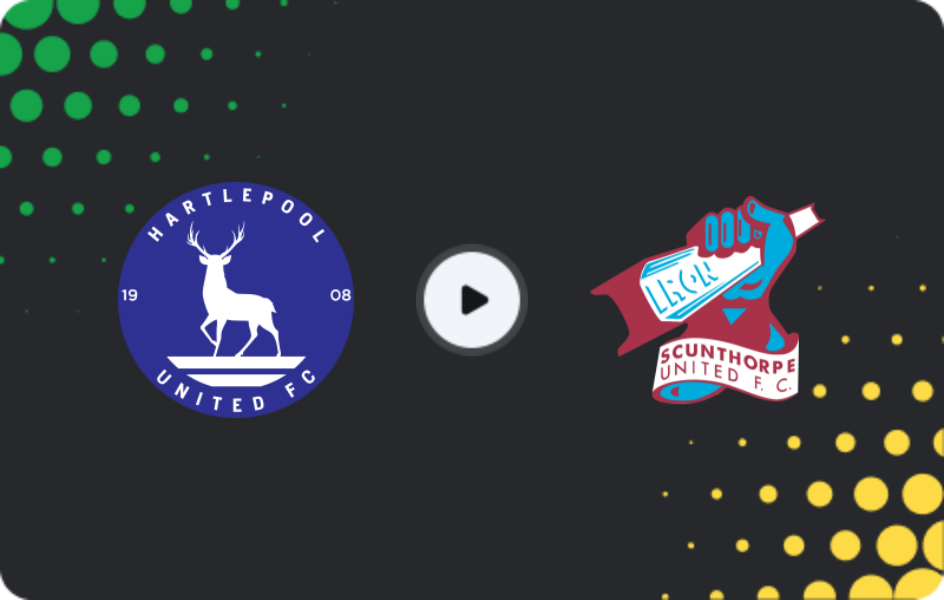 Where to watch Hartlepool United — Scunthorpe United, National League, 26.12.2025