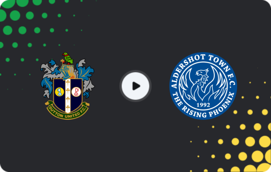 Where to watch Sutton Utd — Aldershot Town, National League, 26.12.2025