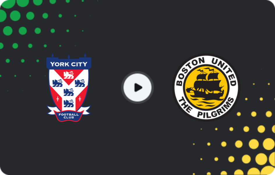 Where to watch York City — Boston United, National League, 26.12.2025