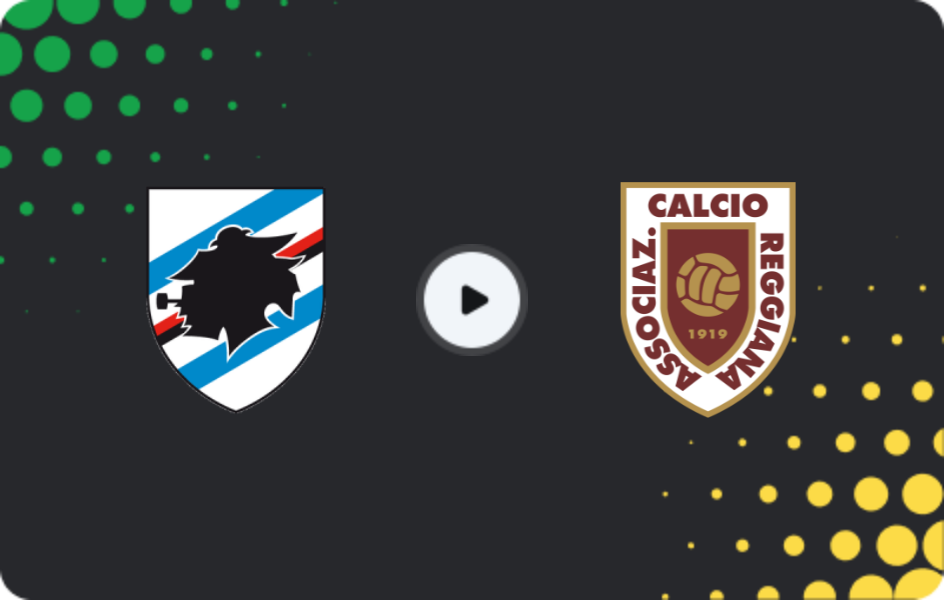 Where to watch Sampdoria — Reggiana, Serie B, 27.12.2025