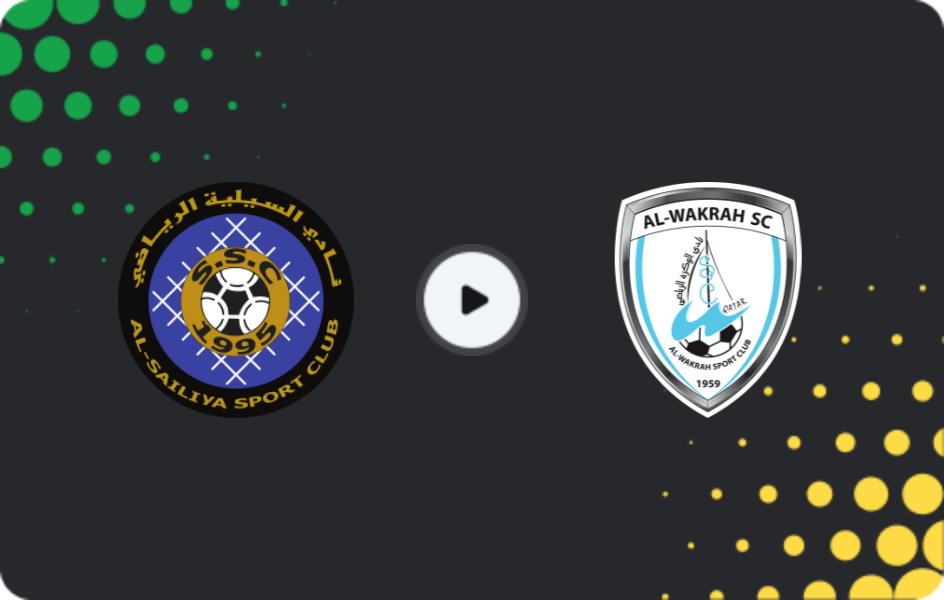 Where to watch Al-Sailiya — Al Wakrah, Stars League, 28.12.2025
