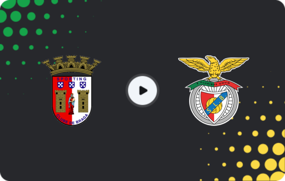 Where to watch Braga — Benfica, Primeira Liga, 28.12.2025