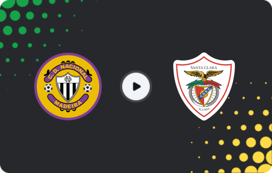 Where to watch Nacional — Santa Clara, Primeira Liga, 11.01.2026