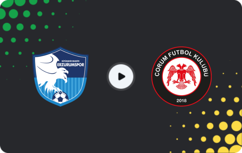 Where to watch Erzurumspor — Çorum, TFF First League, 28.12.2025