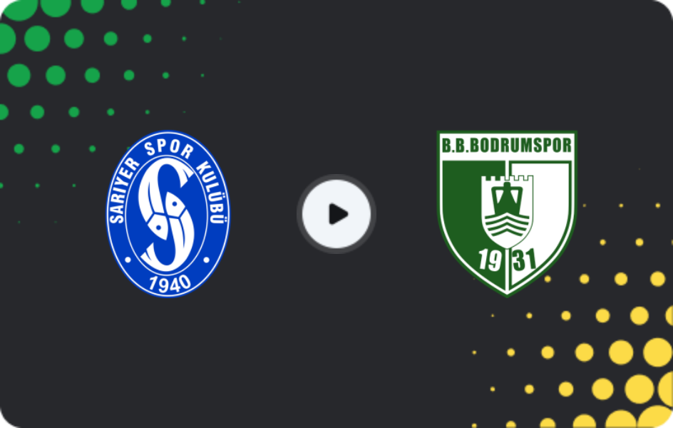 Where to watch Sarıyer — Bodrumspor, TFF First League, 28.12.2025
