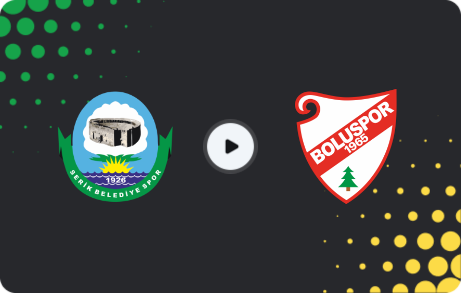 Where to watch Serik Belediyespor — Boluspor, TFF First League, 28.12.2025