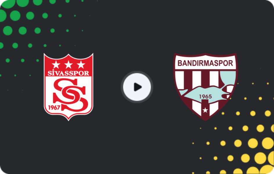 Where to watch Sivasspor — Bandırmaspor, TFF First League, 28.12.2025