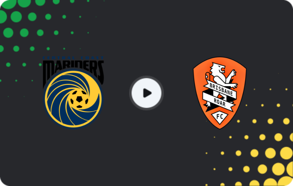 Where to watch Central Coast Mariners — Brisbane Roar, A-League, 31.12.2025