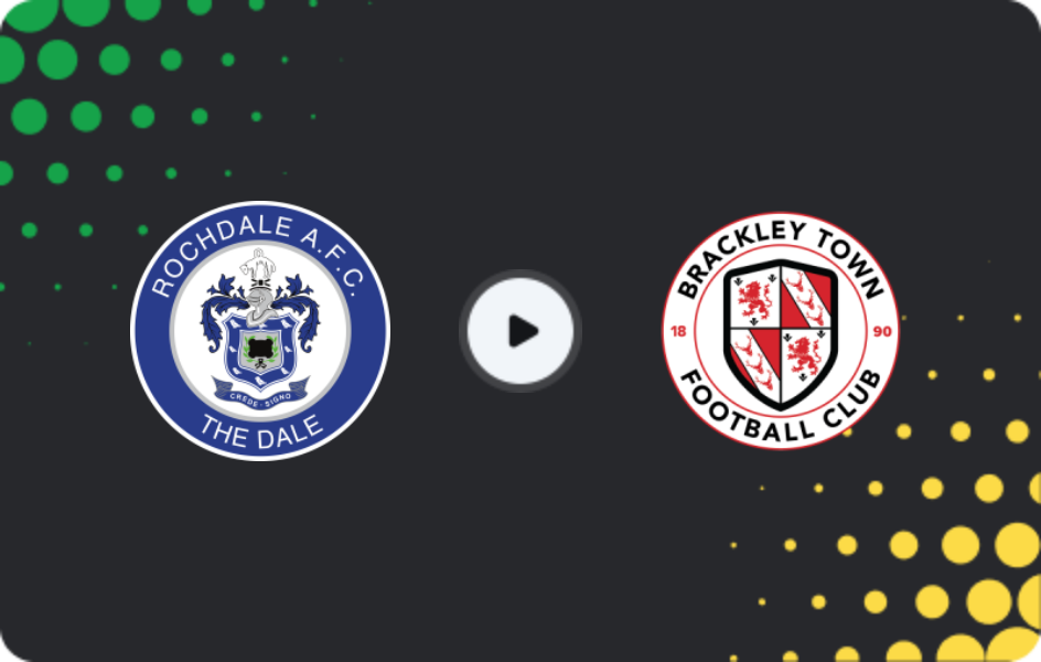 Where to watch Rochdale — Brackley Town, National League, 03.01.2026