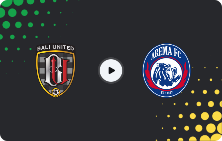 Where to watch Bali United — Arema FC, Liga 1, 04.01.2026