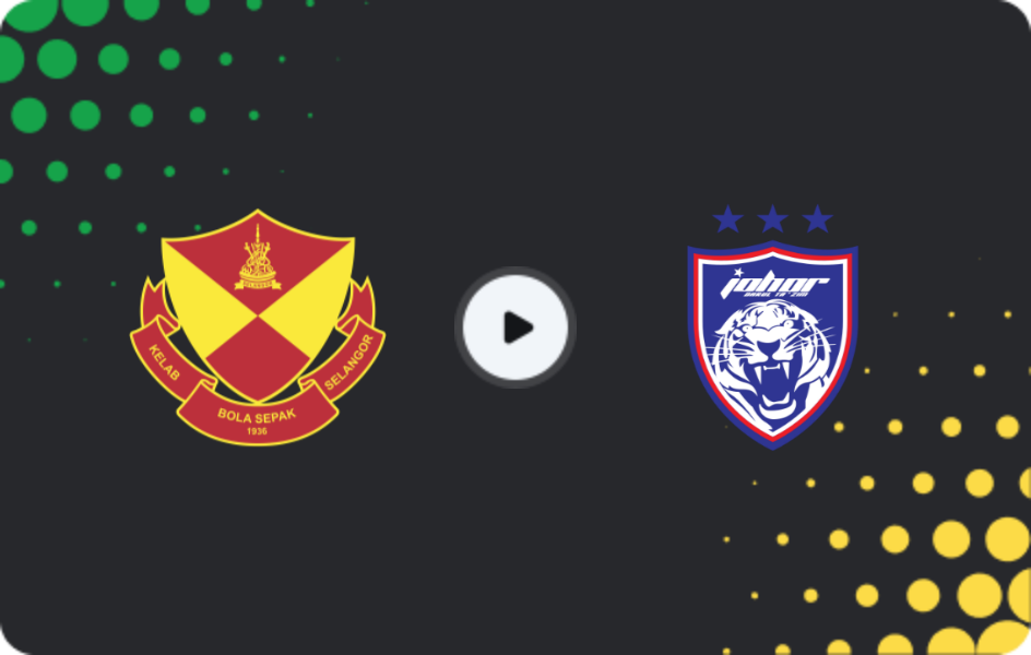Where to watch Selangor FC — Johor Darul Takzim, Super League, 04.01.2026