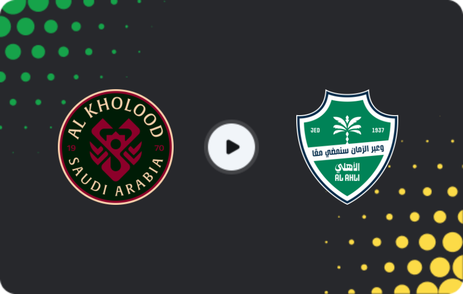 Where to watch Al Kholood — Al-Ahli, Pro League, 17.01.2026