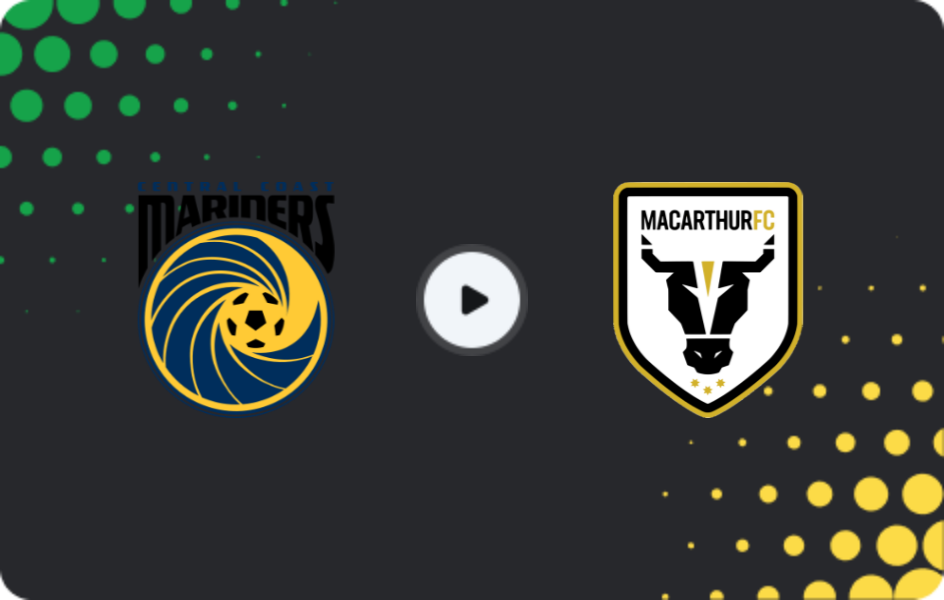 Where to watch Central Coast Mariners — Macarthur, A-League, 17.01.2026