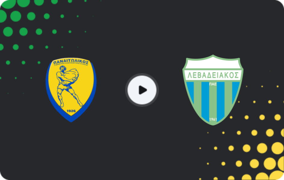 Where to watch Panetolikos — Levadiakos, Super League, 17.01.2026