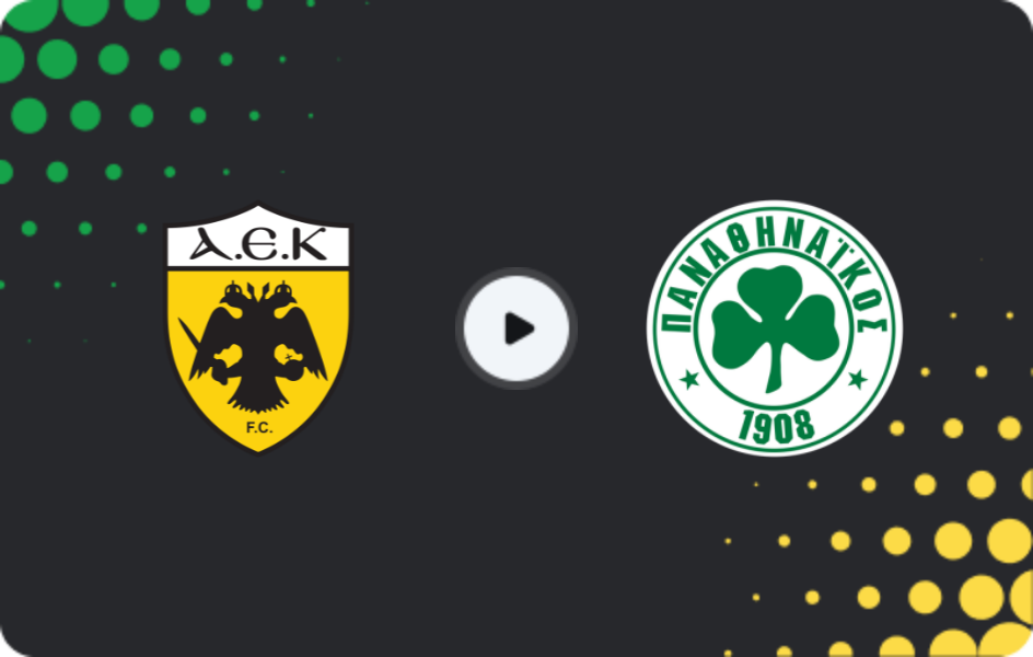 Where to watch AEK Athens — Panathinaikos, Super League, 17.01.2026