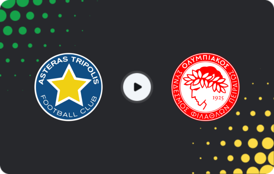 Where to watch Asteras — Olympiakos, Super League, 17.01.2026