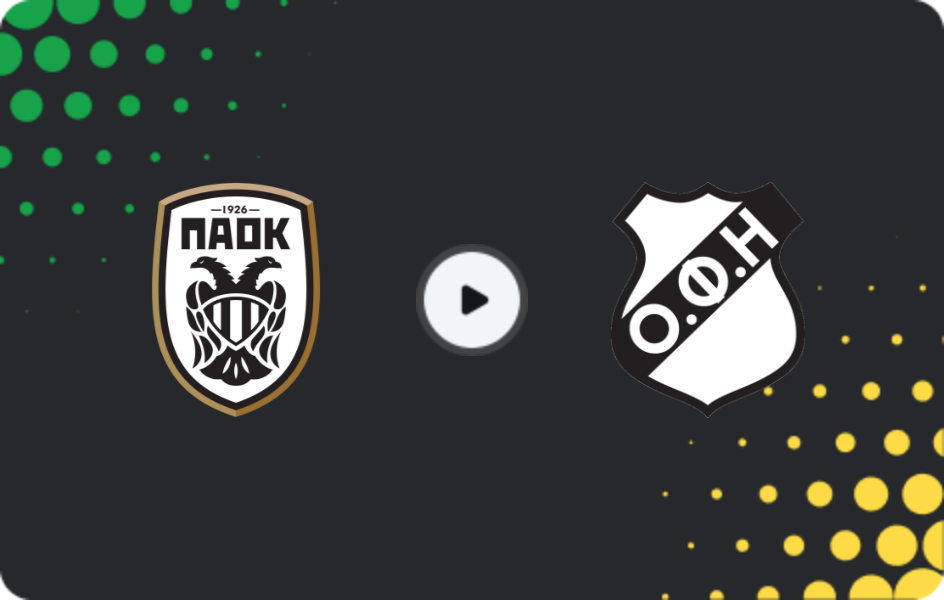 Where to watch PAOK — OFI, Super League, 18.01.2026