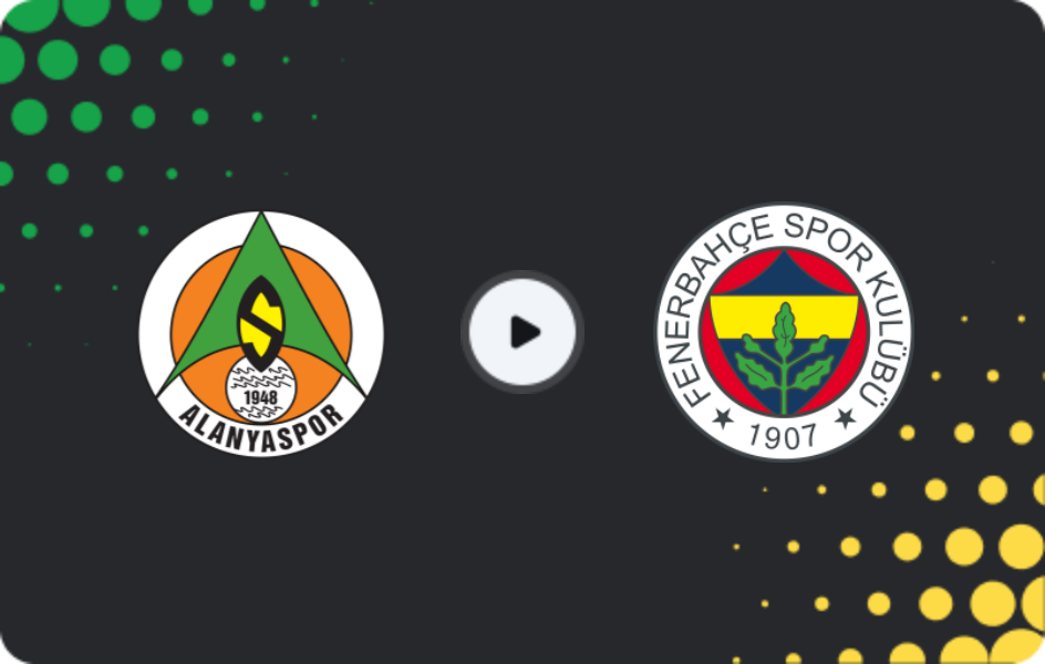 Where to watch Alanyaspor — Fenerbahce, Süper Lig, 18.01.2026