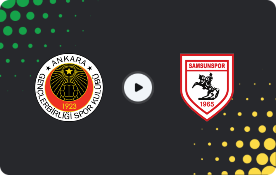 Where to watch Genclerbirligi — Samsunspor, Süper Lig, 18.01.2026