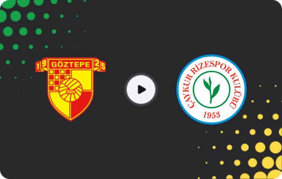 Where to watch Goztepe — Rizespor, Süper Lig, 18.01.2026