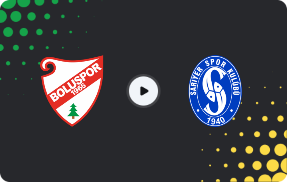 Where to watch Boluspor — Sarıyer, TFF First League, 18.01.2026