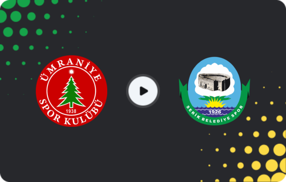 Where to watch Ümraniyespor — Serik Belediyespor, TFF First League, 18.01.2026