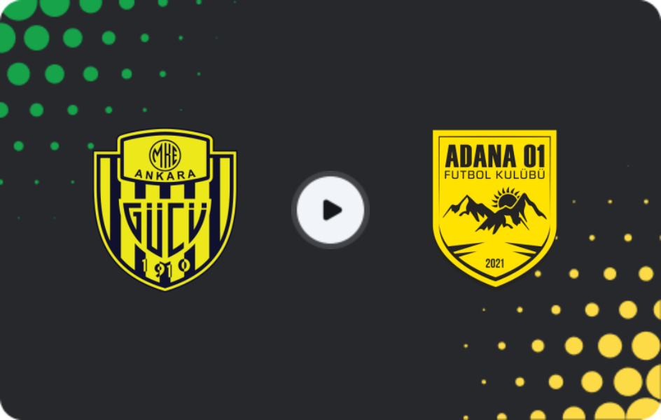 Where to watch Ankaragucu — Adana 01 FK, 2. Lig, 18.01.2026