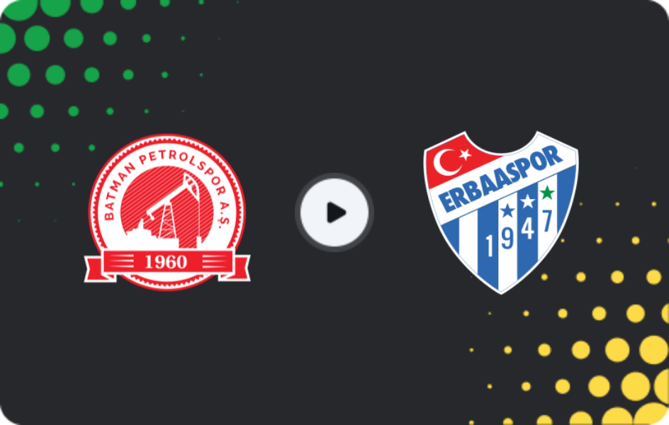 Where to watch Batman Petrolspor — Erbaaspor, 2. Lig, 18.01.2026