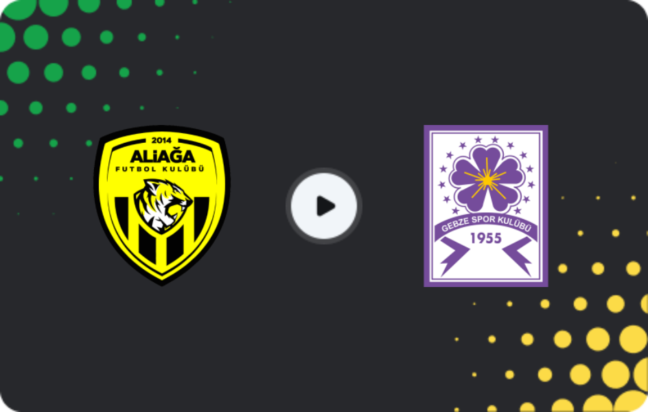 Where to watch Aliağa — Güzide Gebze Spor, 2. Lig, 18.01.2026