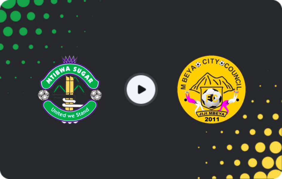 Where to watch Mtibwa Sugar — Mbeya City, Ligi kuu Bara, 21.01.2026