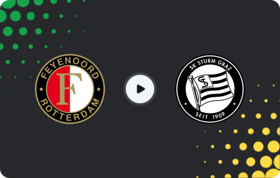 Where to watch Feyenoord — Sturm Graz, Europa League, 22.01.2026